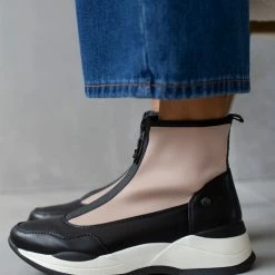 Xti Footwear Sneakers μποτάκια Xti 140501 - Μαύρο/Μπεζ