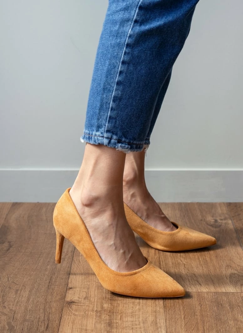 The Fashion Project Γόβες Suede με λεπτό τακούνι - Κάμελ - Image 7