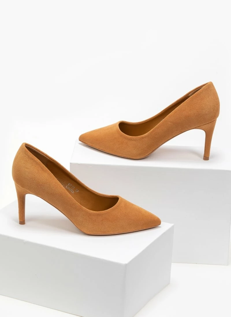 The Fashion Project Γόβες Suede με λεπτό τακούνι - Κάμελ - Image 2