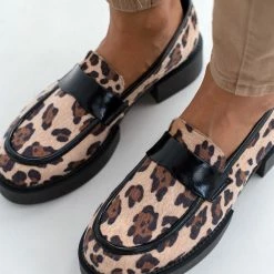 Loafers Chunky με Print Estil - Leopard