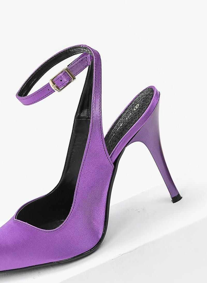 The Fashion Project Γόβες σατέν με V Cut άνοιγμα Estil - Μωβ ανοιχτό - Image 4