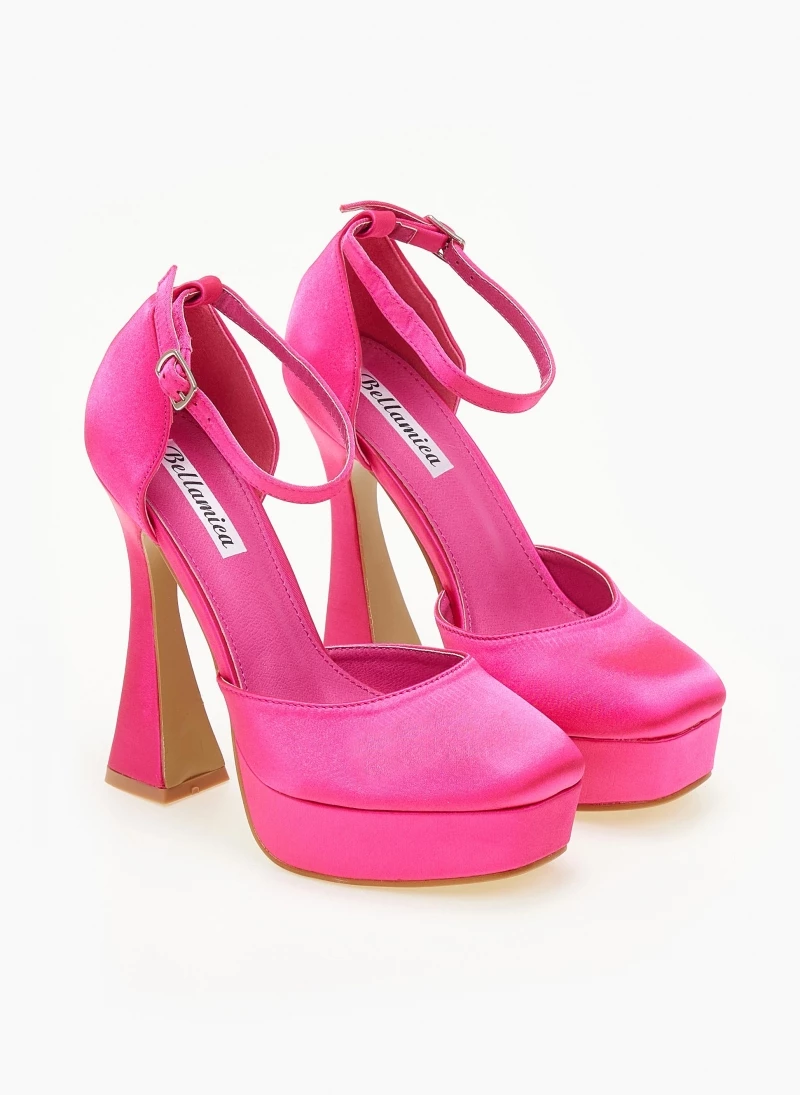 The Fashion Project Γόβες σατέν με μπαρέτα - Φούξια - Image 2