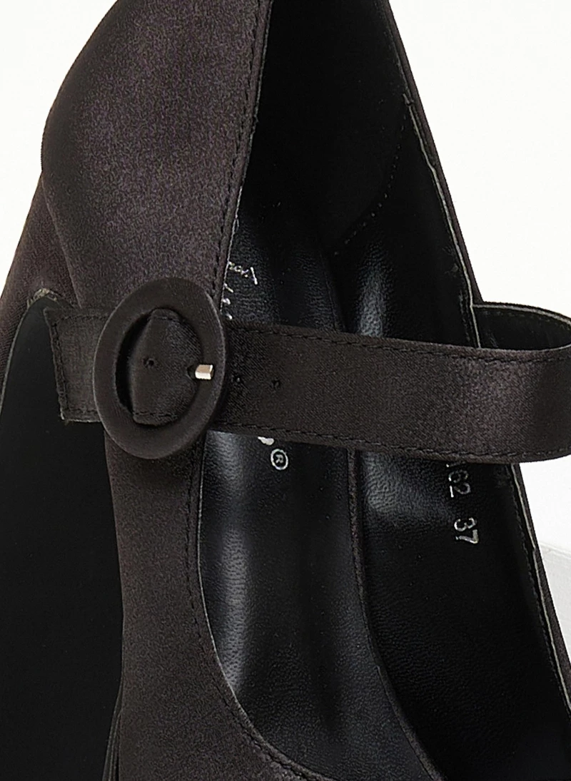 The Fashion Project Γόβες σατέν με φιάπα - Μαύρο - Image 5