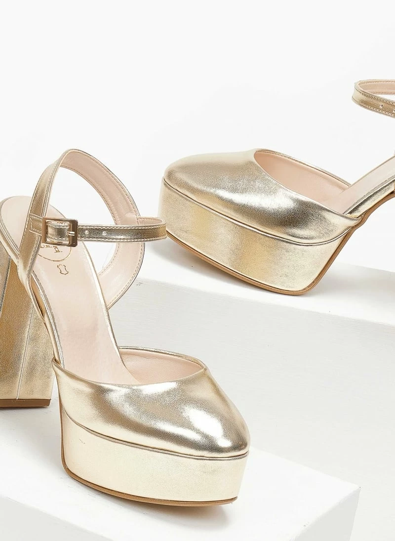 Γόβες με φιάπα και μπαρέτα Tfp - Χρυσό - Image 2