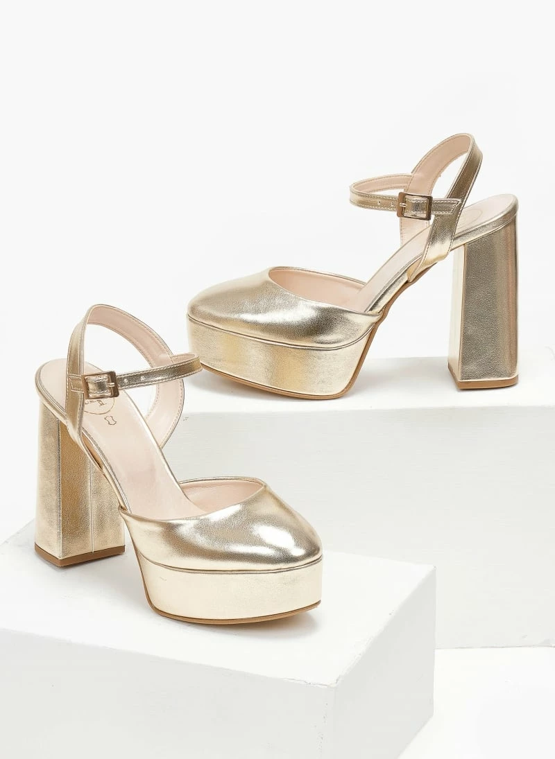 Γόβες με φιάπα και μπαρέτα Tfp - Χρυσό - Image 3