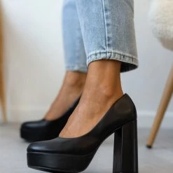 The Fashion Project Γόβες με φιάπα και ψηλό τακούνι - Μαύρο