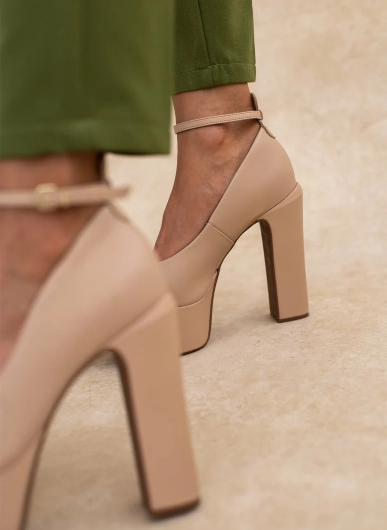 Γόβες με φιάπα ψηλή VIZZANO 1400.102 - Μπεζ - Image 4