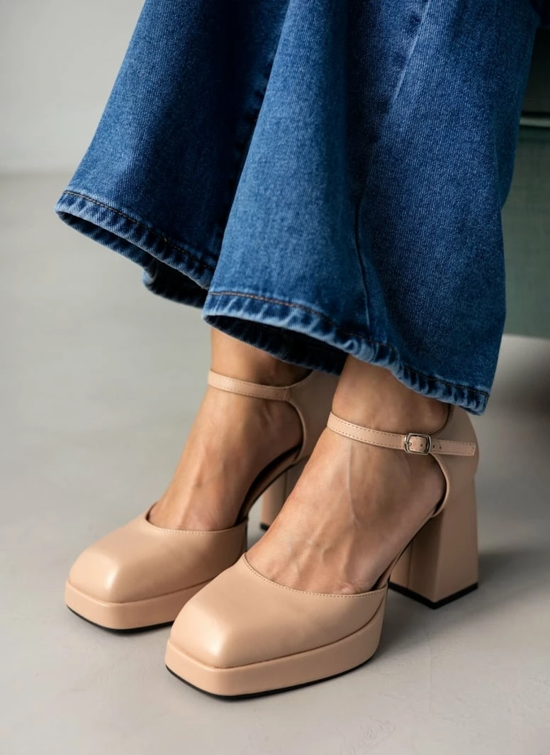 The Fashion Project Γόβες με μπαρέτα - Nude - Image 4