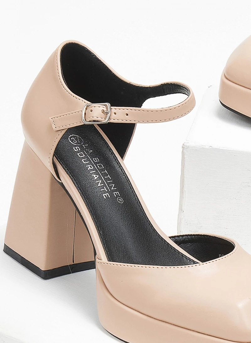 The Fashion Project Γόβες με μπαρέτα - Nude - Image 6