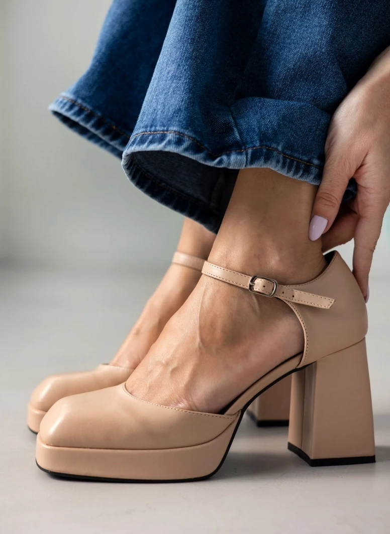 The Fashion Project Γόβες με μπαρέτα - Nude