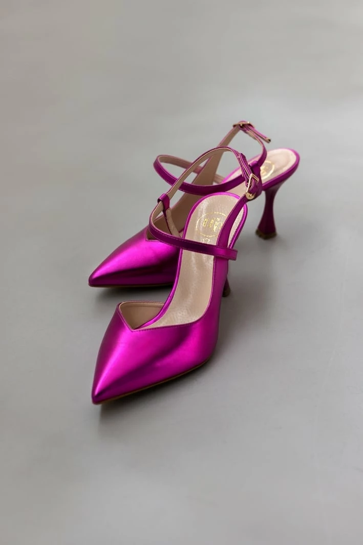 Γόβες μυτερές Metallic Tfp - Φούξια - Image 7