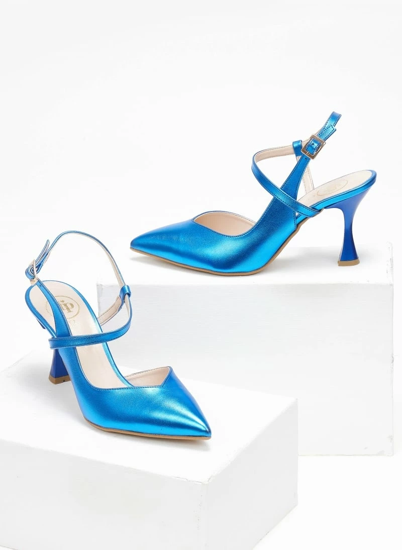 Γόβες μυτερές Metallic Tfp - Μπλε - Image 6