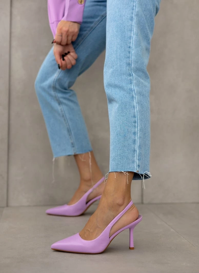 The Fashion Project Γόβες μυτερές με λεπτό τακούνι - Μωβ ανοιχτό - Image 4