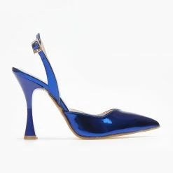 Γόβες μυτερές με μεταλλικές αποχρώσεις Tfp - Μπλε