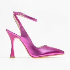 Γόβες μυτερές με μπαρέτα Tfp - Φούξια