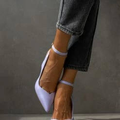 Γόβες μυτερές με λουράκι Tfp - Λιλά