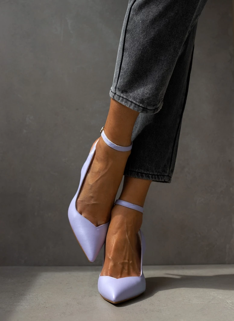 Γόβες μυτερές με λουράκι Tfp - Λιλά