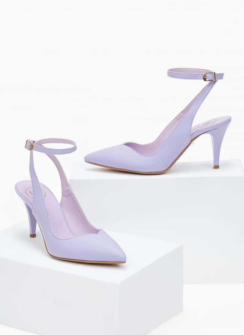 Γόβες μυτερές με λουράκι Tfp - Λιλά - Image 6