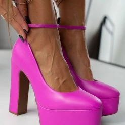 Γόβες με φιάπα ψηλή VIZZANO 1400.102 - Φούξια