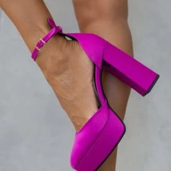 Γόβες σατέν με φιάπα Tfp - Magenta