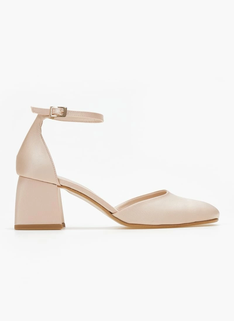 Γόβες σατέν με μπαρέτα Tfp - Nude