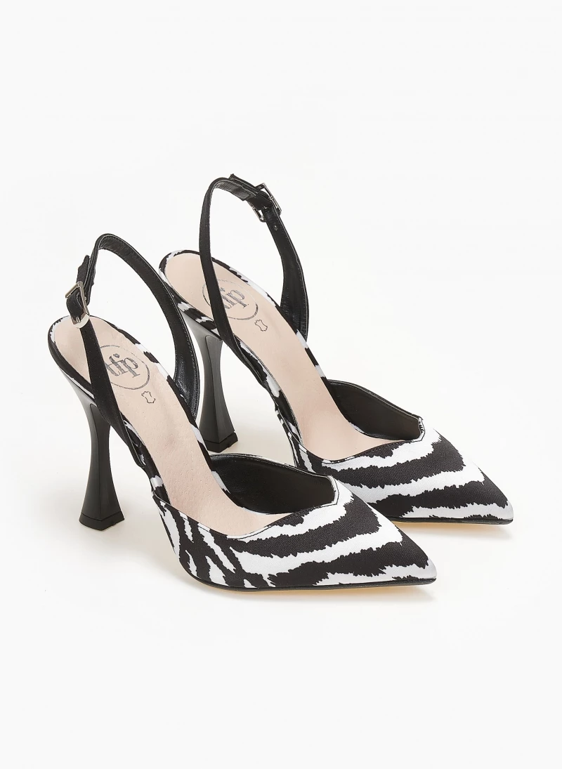 The Fashion Project Γόβες σατέν με Pattern Tfp - Zebra - Image 5