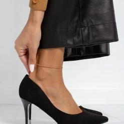 The Fashion Project Γόβες Suede μυτερές - Μαύρο