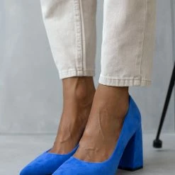 The Fashion Project Γόβες Suede με ντυμένο τακούνι - Μπλε