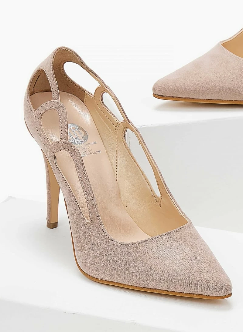 Γόβες μυτερές με ανοίγματα Tfp - Nude - Image 4