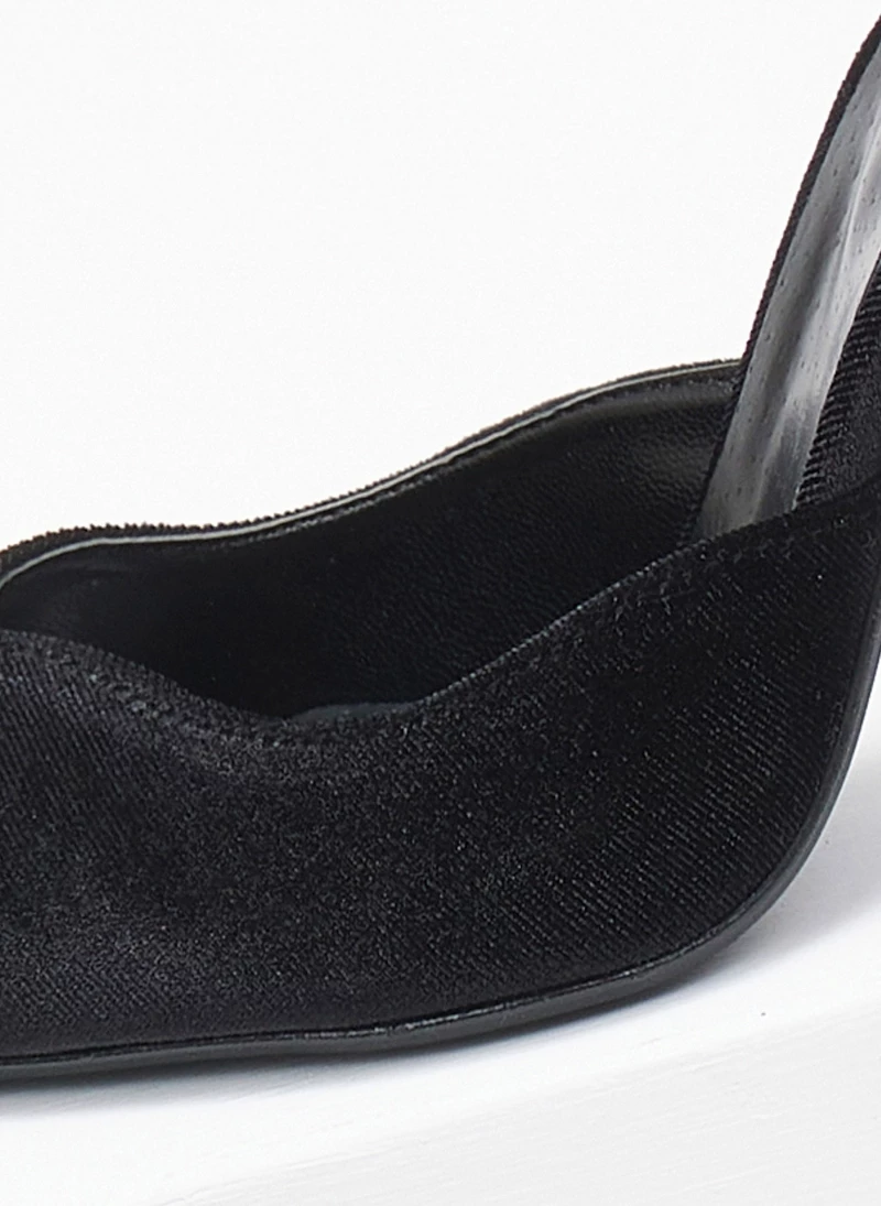 Γόβες Velvet με μπαρέτα Tfp - Μαύρο - Image 5