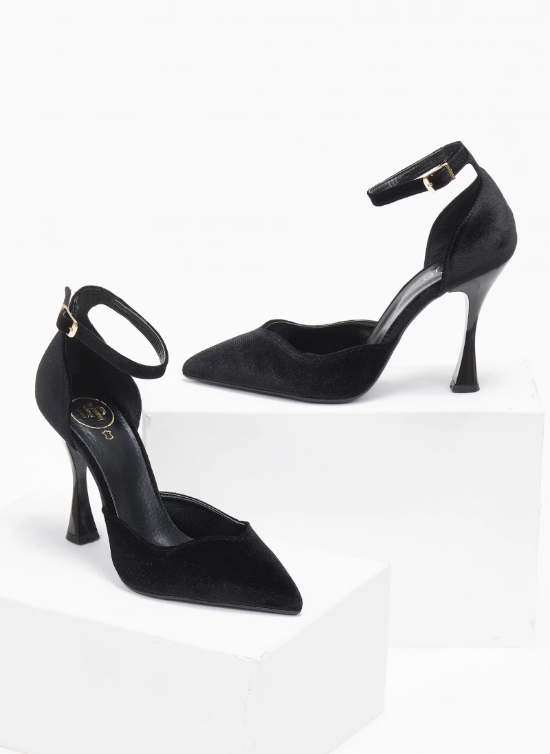 Γόβες Velvet με μπαρέτα Tfp - Μαύρο - Image 3