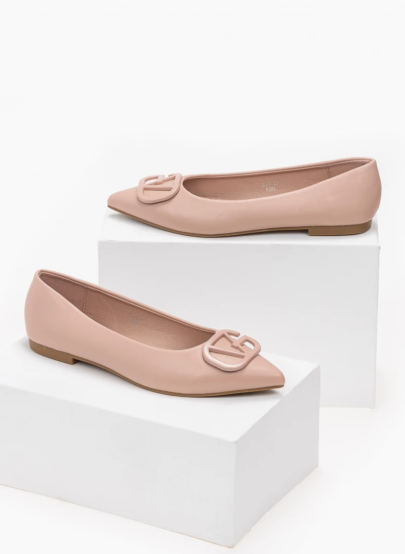 The Fashion Project Μπαλαρίνες μυτερές με ματ διακοσμητικό - Ροζ - Image 6