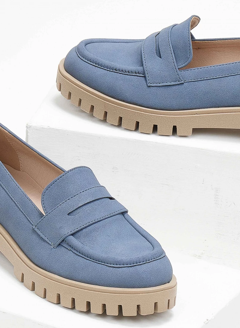 Loafers Chunky Estil - Μπλε - Image 3