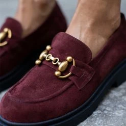 Loafers Chunky καστόρινα Tfp - Μπορντό