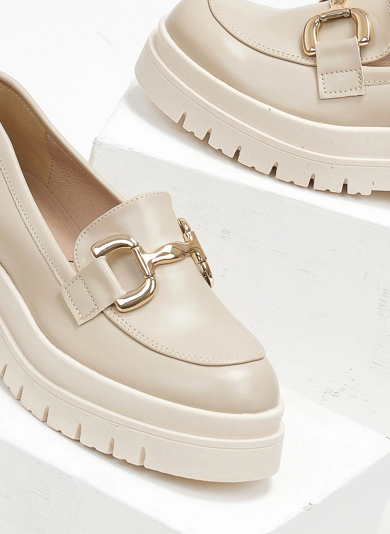 Loafers Chunky με αγκράφα Estil - Μπεζ - Image 5