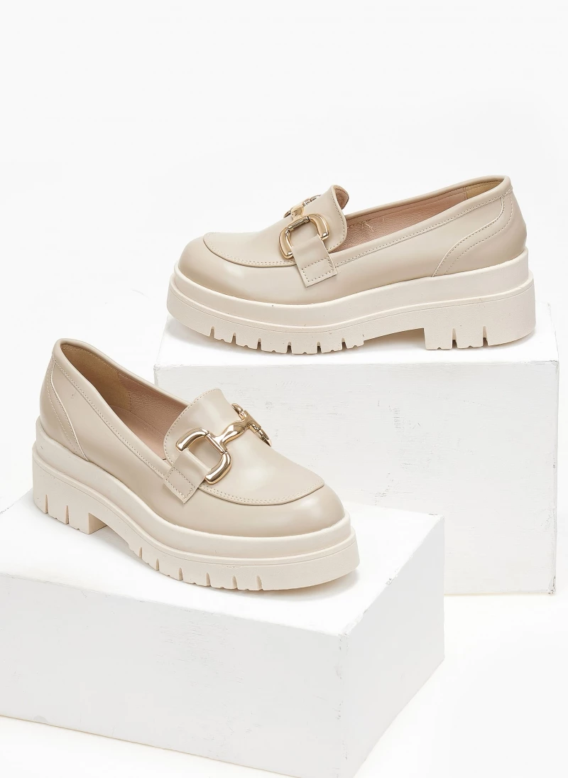 Loafers Chunky με αγκράφα Estil - Μπεζ - Image 3