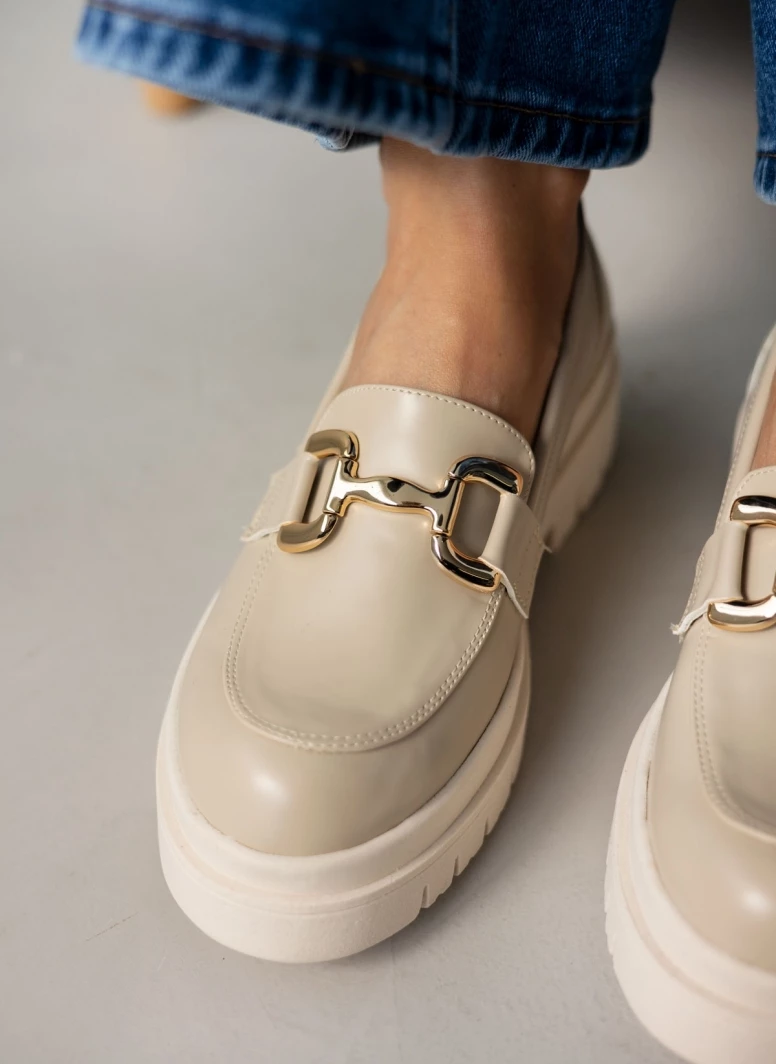 Loafers Chunky με αγκράφα Estil - Μπεζ - Image 4