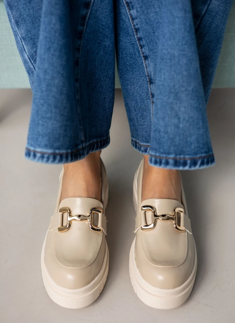 Loafers Chunky με αγκράφα Estil - Μπεζ - Image 7