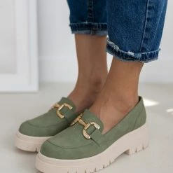 Loafers Chunky με αγκράφα Estil - Λαδί