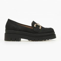 Loafers Chunky με αγκράφα Estil - Μαύρο