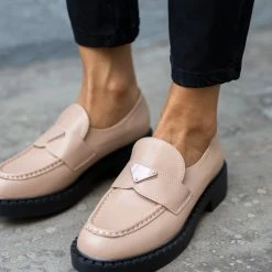 The Fashion Project Loafers Chunky με εξωτερική ραφή - Μπεζ