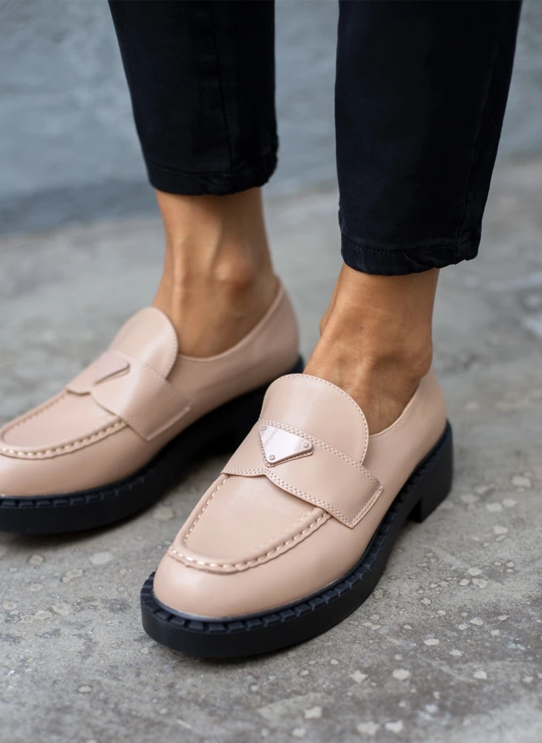 The Fashion Project Loafers Chunky με εξωτερική ραφή - Μπεζ