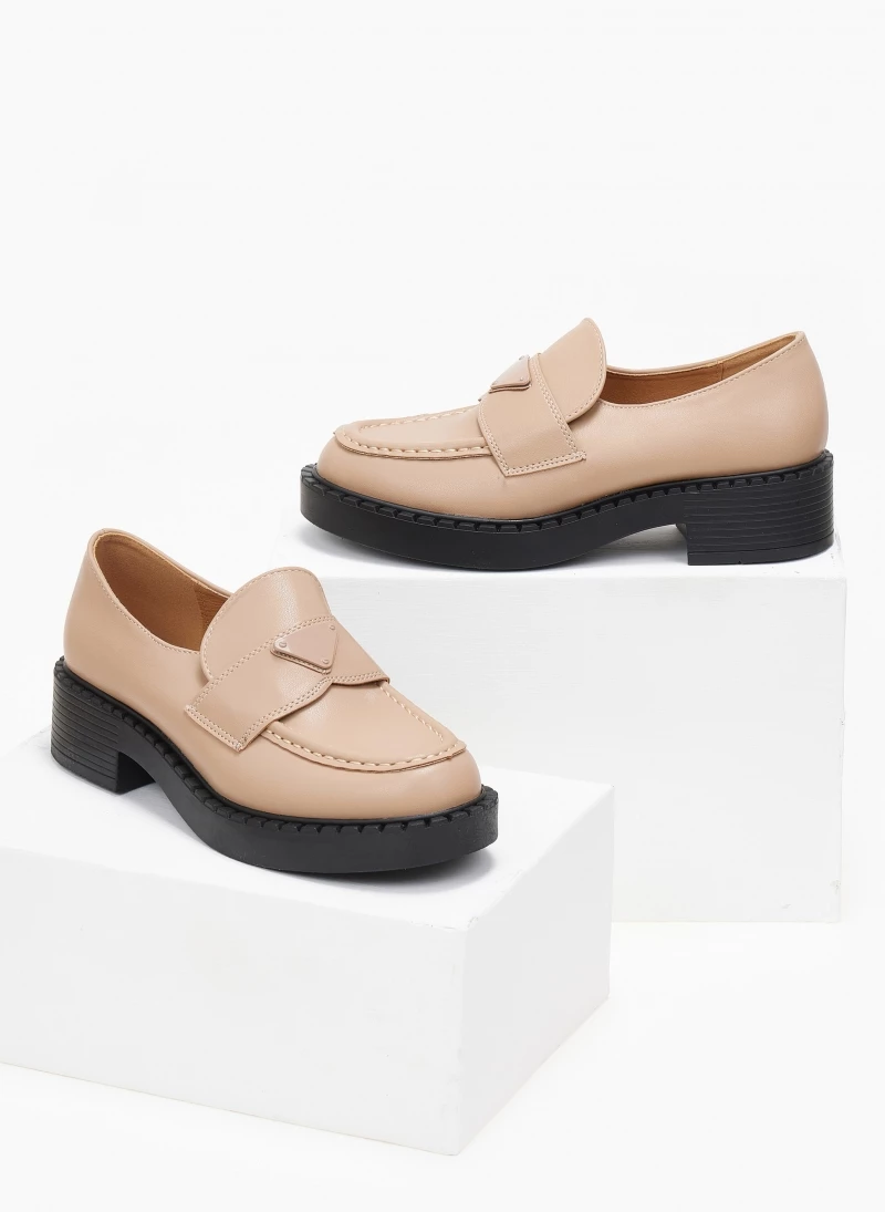 The Fashion Project Loafers Chunky με εξωτερική ραφή - Μπεζ - Image 3
