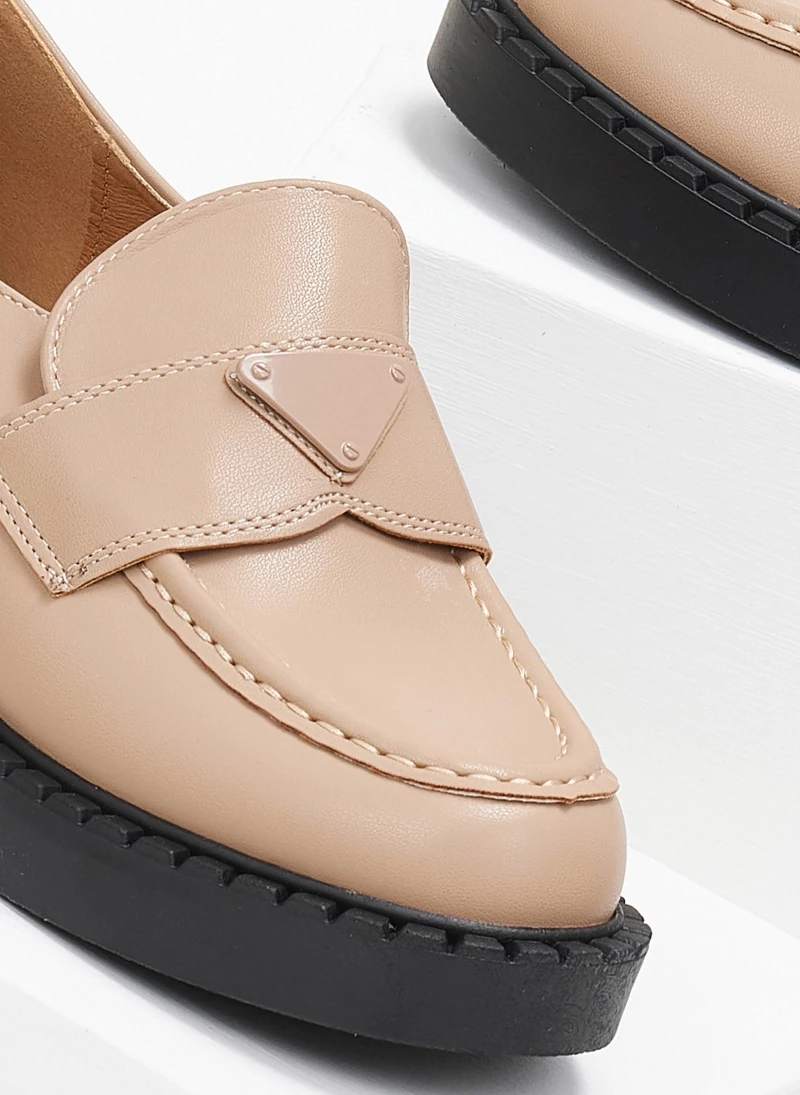 The Fashion Project Loafers Chunky με εξωτερική ραφή - Μπεζ - Image 5