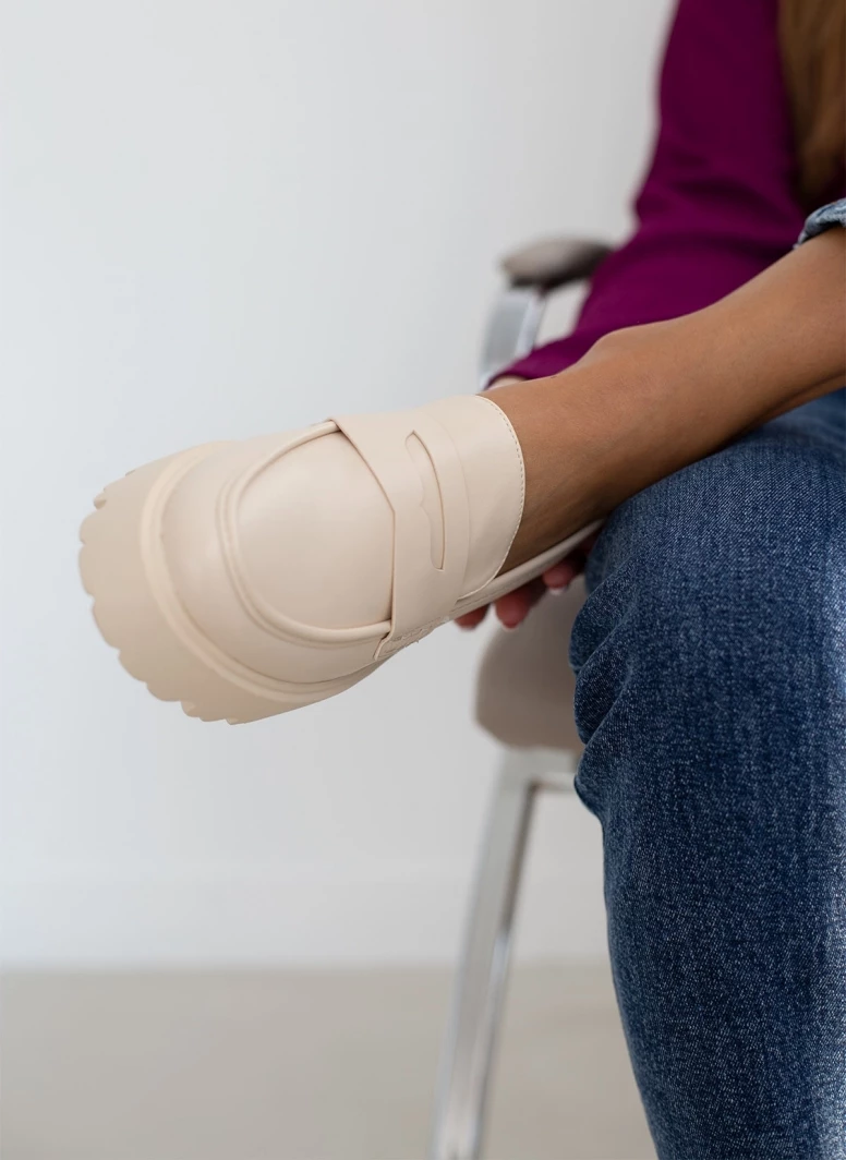 The Fashion Project Loafers Chunky με εξωτερική ραφή - Μπεζ - Image 9