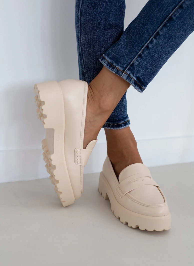 The Fashion Project Loafers Chunky με εξωτερική ραφή - Μπεζ - Image 8