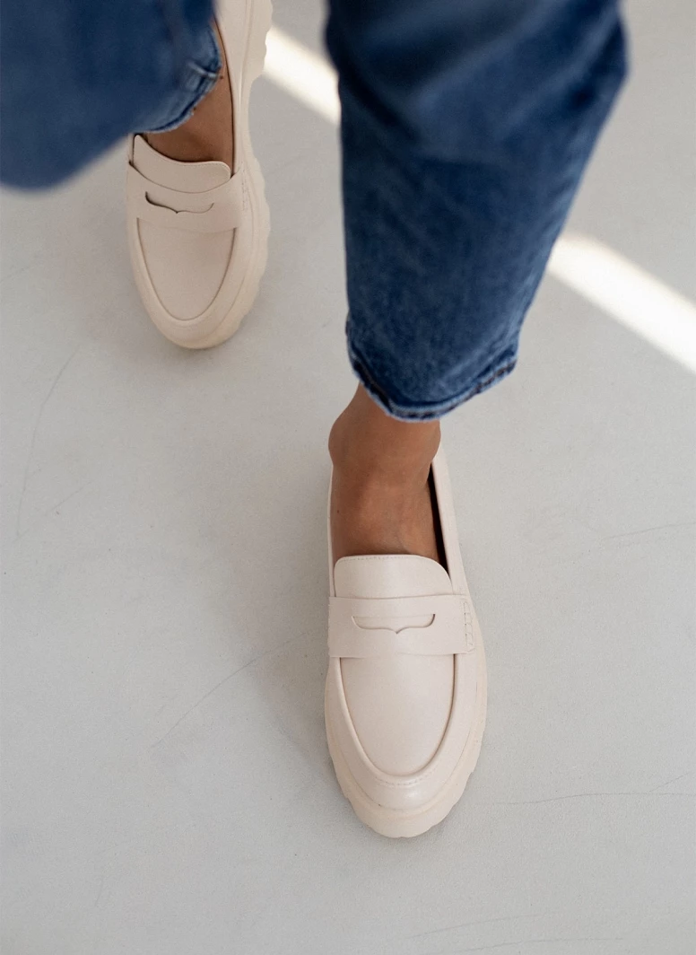 The Fashion Project Loafers Chunky με εξωτερική ραφή - Μπεζ - Image 4