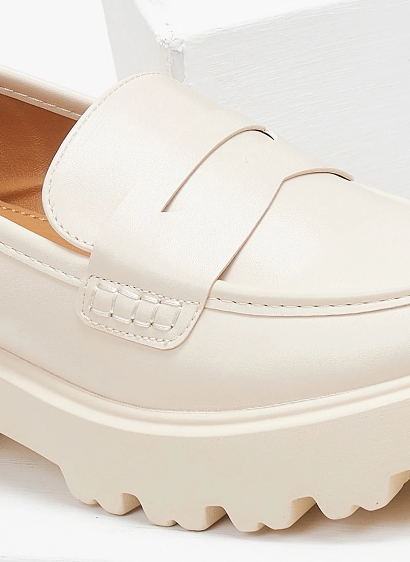 The Fashion Project Loafers Chunky με εξωτερική ραφή - Μπεζ - Image 6