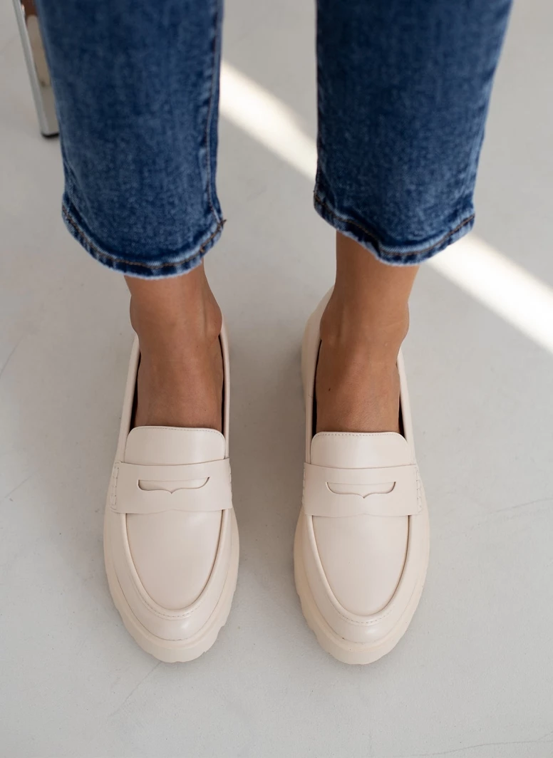 The Fashion Project Loafers Chunky με εξωτερική ραφή - Μπεζ