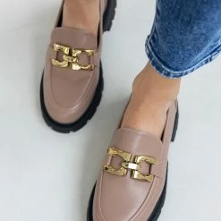 The Fashion Project Loafers Chunky με μεταλλική αγκράφα - Τάουπε